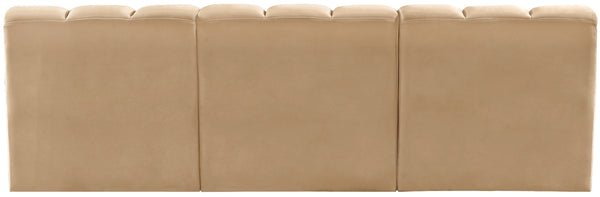 Arc Camel Velvet Modular Sofa 103Camel-S3F Meridian Furniture