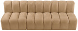 Arc Camel Velvet Modular Sofa 103Camel-S3F Meridian Furniture