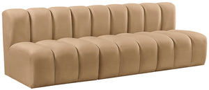 Arc Camel Velvet Modular Sofa 103Camel-S3F Meridian Furniture