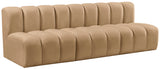 Arc Camel Velvet Modular Sofa 103Camel-S3F Meridian Furniture