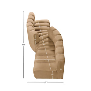 Arc Camel Velvet Modular Sofa 103Camel-S4A Meridian Furniture