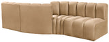 Arc Camel Velvet Modular Sofa 103Camel-S4A Meridian Furniture