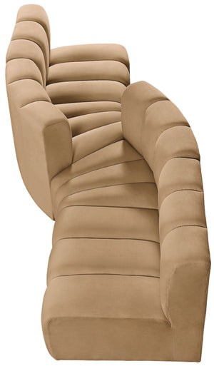 Arc Camel Velvet Modular Sofa 103Camel-S4A Meridian Furniture