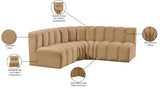 Arc Camel Velvet Modular Sofa 103Camel-S4B Meridian Furniture