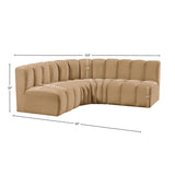 Arc Camel Velvet Modular Sofa 103Camel-S4B Meridian Furniture