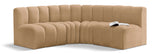 Arc Camel Velvet Modular Sofa 103Camel-S4B Meridian Furniture