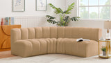 Arc Camel Velvet Modular Sofa 103Camel-S4B Meridian Furniture