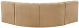 Arc Camel Velvet Modular Sofa 103Camel-S4B Meridian Furniture