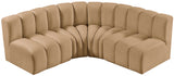 Arc Camel Velvet Modular Sofa 103Camel-S4B Meridian Furniture