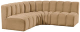 Arc Camel Velvet Modular Sofa 103Camel-S4B Meridian Furniture