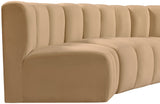 Arc Camel Velvet Modular Sofa 103Camel-S4B Meridian Furniture