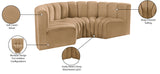 Arc Camel Velvet Modular Sofa 103Camel-S4C Meridian Furniture