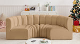 Arc Camel Velvet Modular Sofa 103Camel-S4C Meridian Furniture