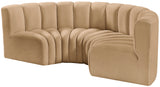 Arc Camel Velvet Modular Sofa 103Camel-S4C Meridian Furniture