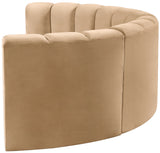 Arc Camel Velvet Modular Sofa 103Camel-S4C Meridian Furniture