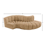 Arc Camel Velvet Modular Sofa 103Camel-S4D Meridian Furniture