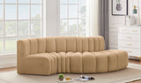 Arc Camel Velvet Modular Sofa 103Camel-S4D Meridian Furniture