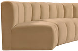 Arc Camel Velvet Modular Sofa 103Camel-S4D Meridian Furniture