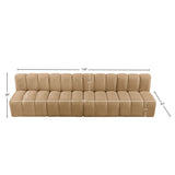 Arc Camel Velvet Modular Sofa 103Camel-S4E Meridian Furniture