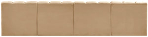 Arc Camel Velvet Modular Sofa 103Camel-S4E Meridian Furniture