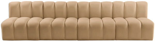 Arc Camel Velvet Modular Sofa 103Camel-S4E Meridian Furniture