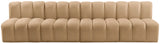 Arc Camel Velvet Modular Sofa 103Camel-S4E Meridian Furniture