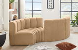 Arc Camel Velvet Modular Sofa 103Camel-S4F Meridian Furniture