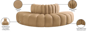 Arc Camel Velvet Modular Sofa 103Camel-S4G Meridian Furniture