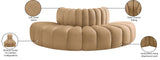 Arc Camel Velvet Modular Sofa 103Camel-S4G Meridian Furniture