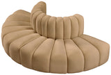 Arc Camel Velvet Modular Sofa 103Camel-S4G Meridian Furniture