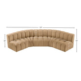 Arc Camel Velvet Modular Sofa 103Camel-S5A Meridian Furniture