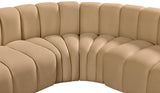 Arc Camel Velvet Modular Sofa 103Camel-S5A Meridian Furniture