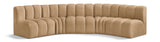 Arc Camel Velvet Modular Sofa 103Camel-S5A Meridian Furniture