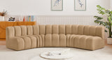 Arc Camel Velvet Modular Sofa 103Camel-S5A Meridian Furniture