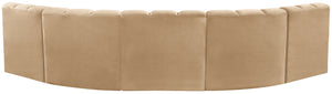 Arc Camel Velvet Modular Sofa 103Camel-S5A Meridian Furniture