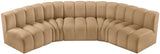 Arc Camel Velvet Modular Sofa 103Camel-S5A Meridian Furniture