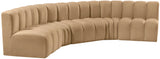 Arc Camel Velvet Modular Sofa 103Camel-S5A Meridian Furniture