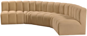 Arc Camel Velvet Modular Sofa 103Camel-S5A Meridian Furniture
