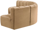 Arc Camel Velvet Modular Sofa 103Camel-S5A Meridian Furniture