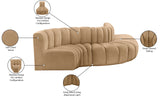 Arc Camel Velvet Modular Sofa 103Camel-S5B Meridian Furniture