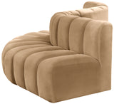 Arc Camel Velvet Modular Sofa 103Camel-S5B Meridian Furniture