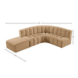 Arc Camel Velvet Modular Sofa 103Camel-S5C Meridian Furniture