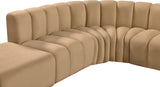 Arc Camel Velvet Modular Sofa 103Camel-S5C Meridian Furniture