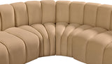 Arc Camel Velvet Modular Sofa 103Camel-S5C Meridian Furniture