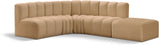 Arc Camel Velvet Modular Sofa 103Camel-S5C Meridian Furniture