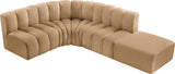 Arc Camel Velvet Modular Sofa 103Camel-S5C Meridian Furniture