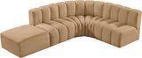 Arc Camel Velvet Modular Sofa 103Camel-S5C Meridian Furniture