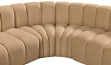 Arc Camel Velvet Modular Sofa 103Camel-S6A Meridian Furniture