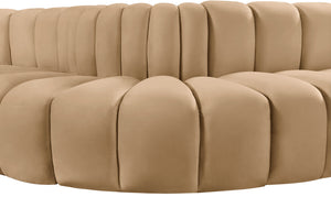 Arc Camel Velvet Modular Sofa 103Camel-S6A Meridian Furniture