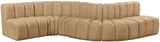 Arc Camel Velvet Modular Sofa 103Camel-S6A Meridian Furniture